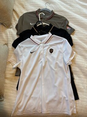 Nike Women’s Cleveland Cavaliers White Polo Button-Down Shirt